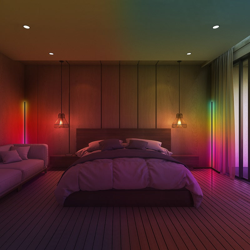 Smart RGB LED Corner Floor Lamps
