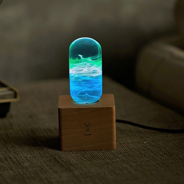 Handcrafted LED Resin Art Bulbs 3-Pack