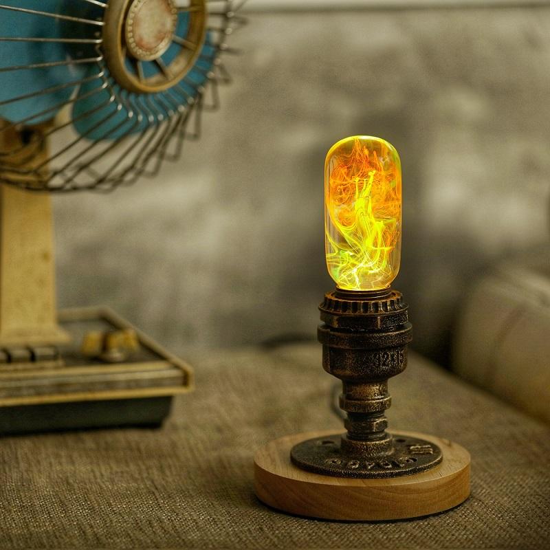 Handcrafted LED Resin Art Bulbs 3-Pack