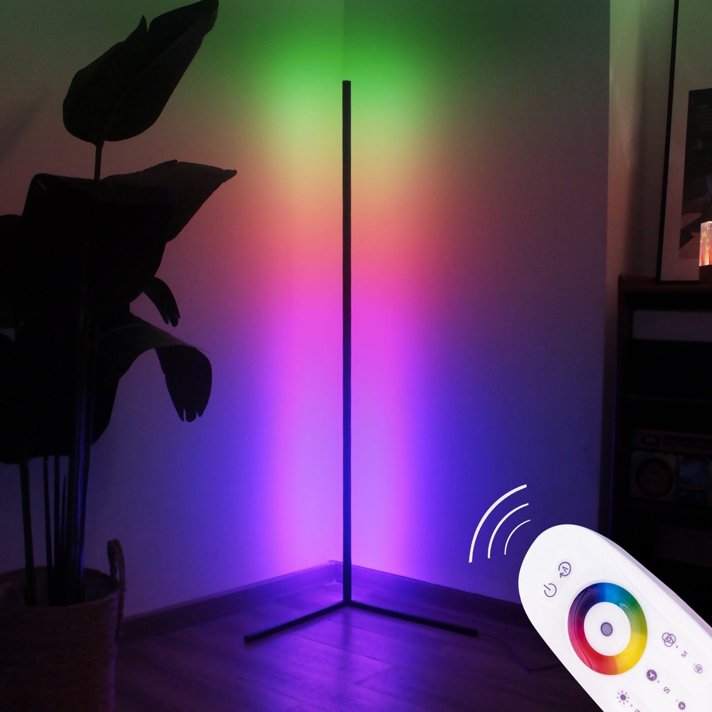 Smart RGB LED Corner Floor Lamps