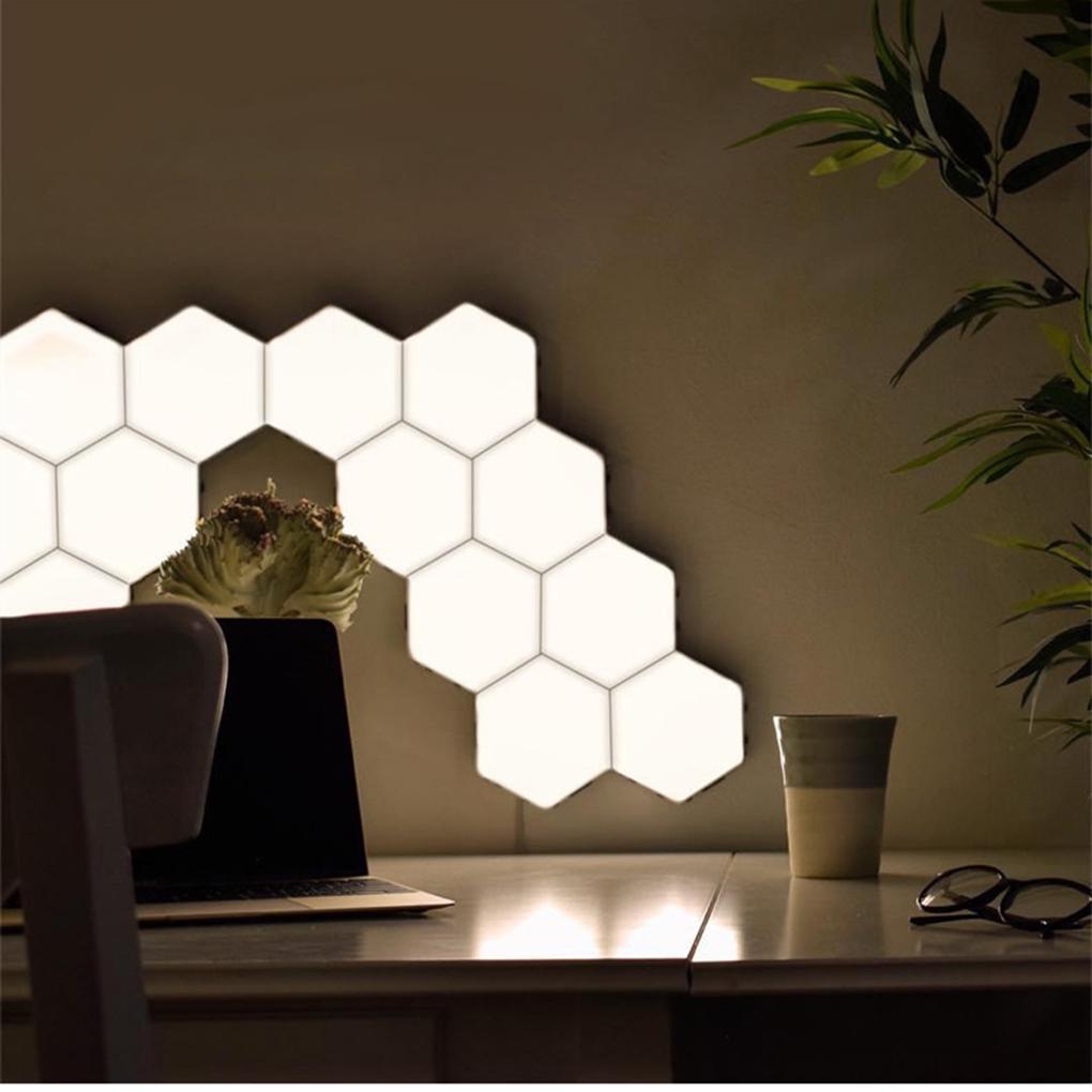 Touch-Sensitive RGB Hexagon LED Wall Lights
