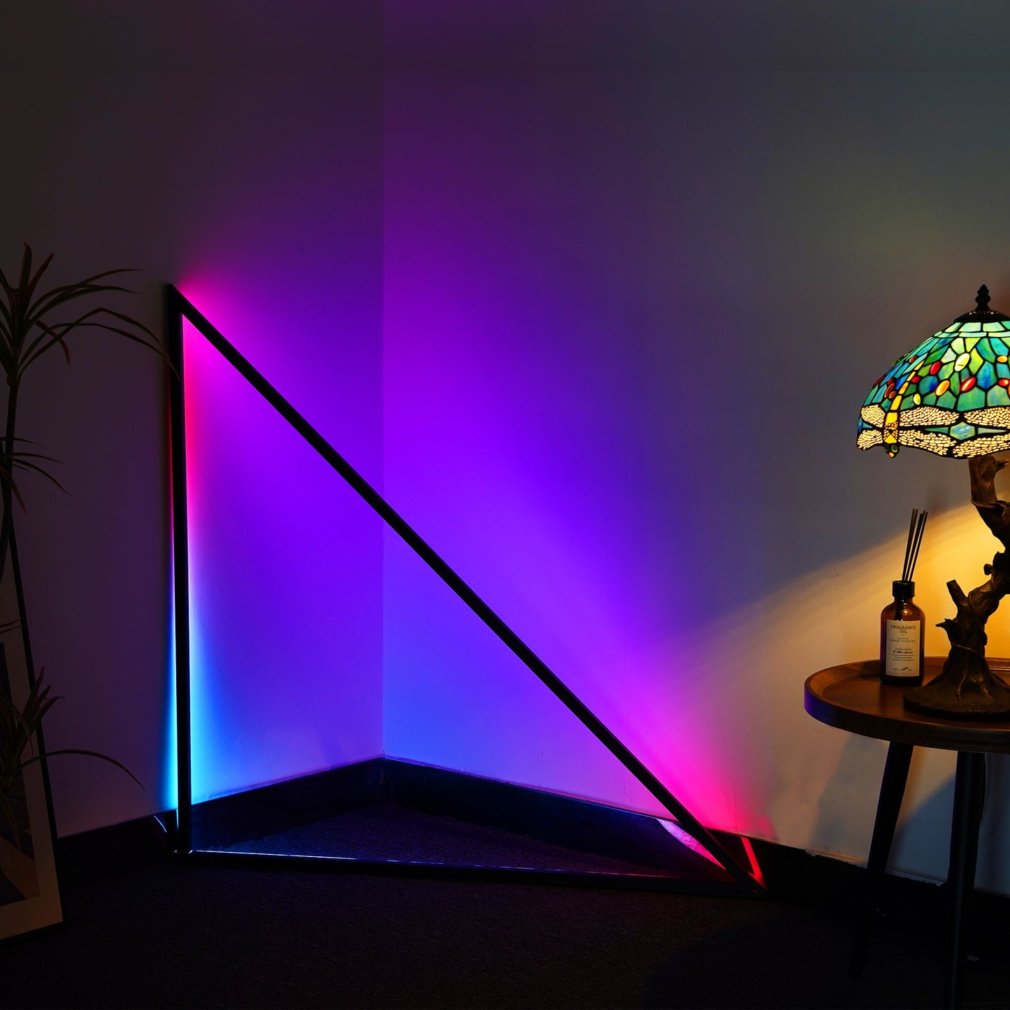 Smart RGB LED Music Sync Triangle Floor Lamp