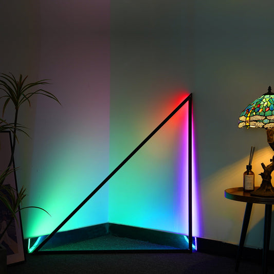 Smart RGB LED Music Sync Triangle Floor Lamp