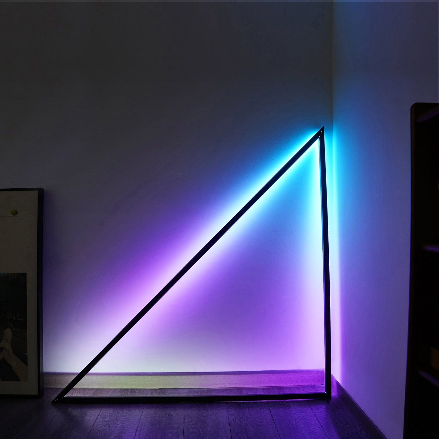 Smart RGB LED Music Sync Triangle Floor Lamp